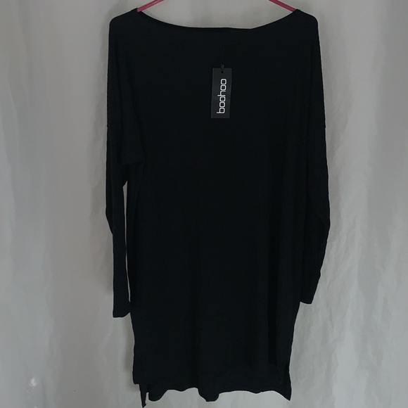 NWT BooHoo Plus EmilySlash Knitted Tunic Dress 18 - Picture 3 of 11